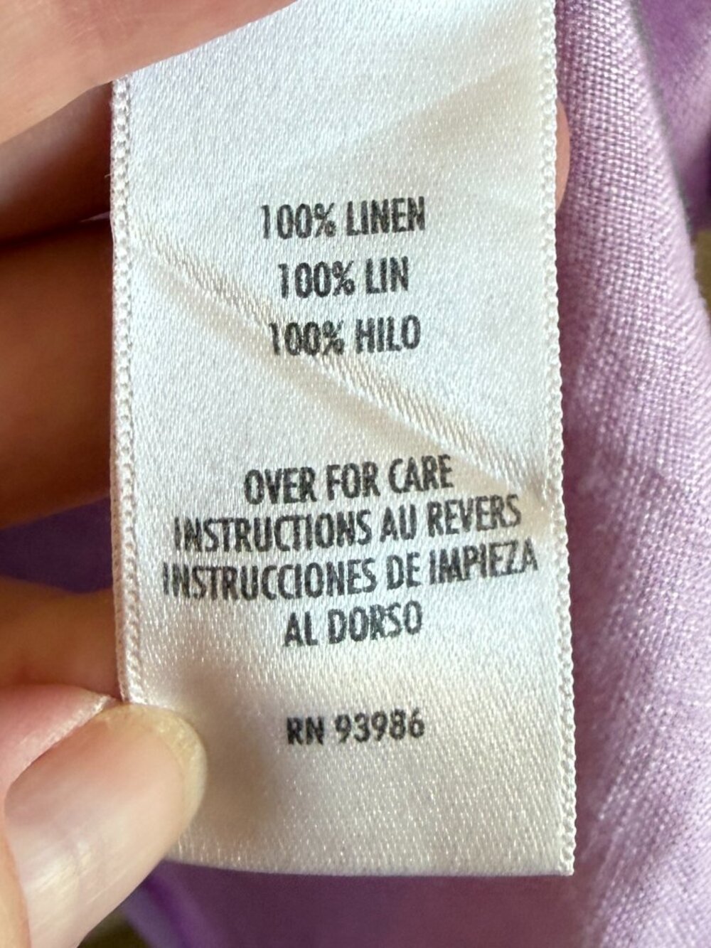 Vintage Petite Sophisticate 100% Linen Lilac Purple Midi Length Dress Women's 0 - Picture 6 of 9